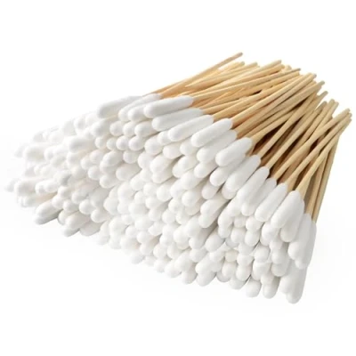 Imagen de DASHUAIGE 120 unidades de limpieza oídos para perros, madera, mascotas, limpiadores oídos, palillos bastoncillos algodón gatos, 15