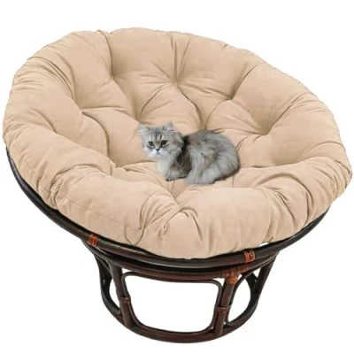 Imagen de YSZBD Cojin Redondo Silla Jardin、Cojines Redondos para Sillas Exterior、Cojin Sillon Papasan、Cojin Columpio Huevo(#9,100x100cm)