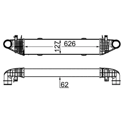 Imagen de MAHLE ORIGINAL CI 359 000S Intercooler MERCEDES BENZ: Clase C Berlina, T modell, E Berlina