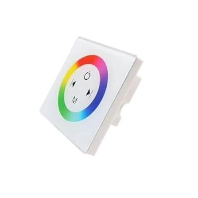 Imagen de Switian controlador de pared LED RGB 4 pines, CC 12/24 V 288 W, diseño cristal, panel táctil, para cambio color