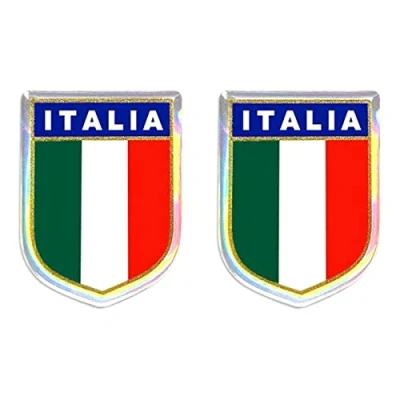 Imagen de 4R Quattroerre.it 458A Stickers 3D Escudo Italia HQ, Set 2, 27 x 33 mm
