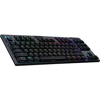 Imagen de Logitech G915 TKL Tenkeyless LIGHTSPEED RGB Teclado Mecánico Gaming para Ordenador Portátil y PC, Interruptor de Perfil Bajo, LIGHTSYNC RGB, Inalámbrico, Función Bluetooth, Negro