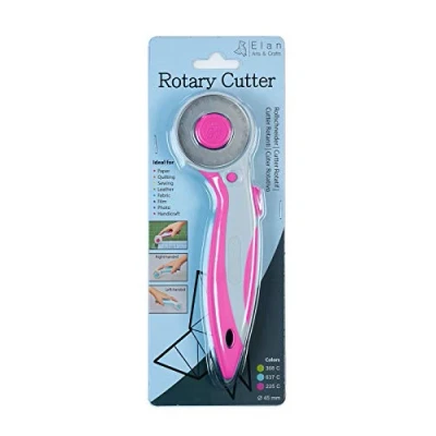 Imagen de Elan Cutter Rotatorio Tela Rosa, Cuter circular, para Patchwork, cortador Rotativo Tela, Manualidades, de industrial, Circular 45mm