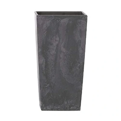 Imagen de Maceta alta 91,5 L Prosperplast Urbi Square Effect de plástico CON depósito en color Antracita, 75 (alto) x 40 (ancho) (profundo) cms