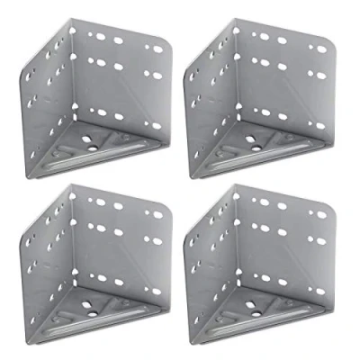 Imagen de SO TECH 4 x Soportes de cama Conectores esquina gris plateado 115 133 mm, marco