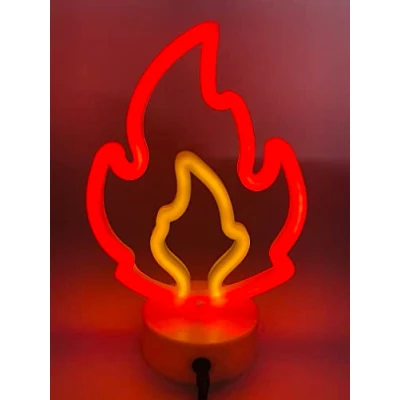 Imagen de NIWWIN Letrero de Luz Neón LED Decoración mesa pared noche USB/Batería Novedad para fiesta Navidad dormitorio infantil Regalo cumpleaños niños (Fuego)