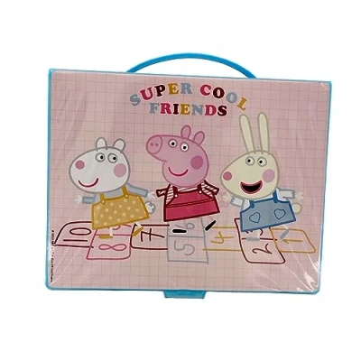 Imagen de Peppa Pig Set de actividades, Material dibujo, Maletín, Actividades creativas, Multicolor, Producto Oficial (CyP Brands)