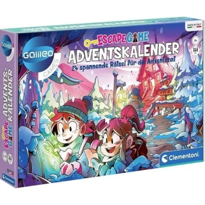 Imagen de Galileo Escape Game Calendario de Adviento 2024 Navidad con emocionantes rompecabezas 24x diversión para niños a partir 8 años, 59251 Clementoni
