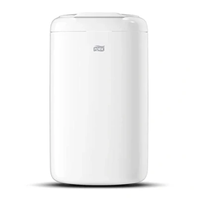 Imagen de Tork 564000 Cubo de basura con tapa/Papelera Elevation sólida compatible bolsas plástico B3 / 5 litros/Blanco