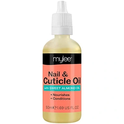 Imagen de Mylee Aceite para Cutículas y uñas de almendras dulces 50ml Acondicionador Hidratante Nutritivo, Fórmula no Grasa, deja residuos pegajosos, Ligeramente Perfumado