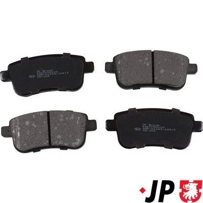 Imagen de JP GROUP 4363700210 Juego de pastillas freno Eje trasero excl. contacto avisador desgaste RENAULT: MEGANE 3 Coupe, 3, GRAND SCENIC