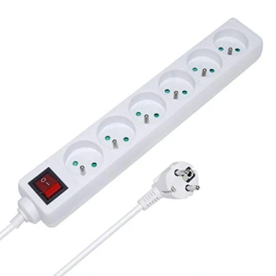 Imagen de Waytex CE 52117 Regleta eléctrica (6 tomas 1,50 m), color blanco