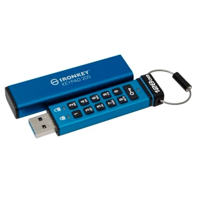 Imagen de Kingston IronKey Keypad 200 Drive flash Type A USB stick met hardwareversleuteling FIPS 140 3 niveau (aangevraagd) XTS AES 256 bits IKKP200/128GB