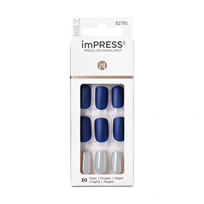 Imagen de KISS ImPRESS Manicura a presión, Daydream, cuadrada de longitud media, con tecnología PureFit, incluye almohadilla preparación, mini lima, palito para cutícula y 30 uñas postizas