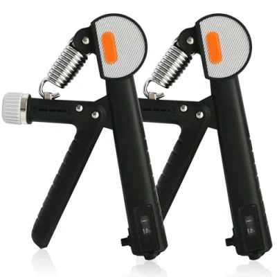 Imagen de MUMUWIND 2 Pack Hand Grip, Fortalecedores de Mano, Antebrazos fortalecer Resistencia Ajustable 5 60kg (11 132Lbs), Fortalecedor Agarre Antideslizante, para Entrenar y Pelota Anti Estrés (Black)