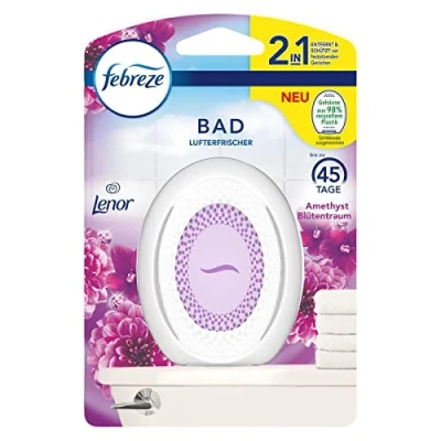 Imagen de Febreze Ambientador de baño (1 unidad) Lenor Amethyst Flower Dream Fragancia Plug para eliminar y prevenir olores continuos