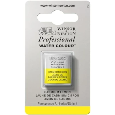 Imagen de Winsor &amp; Newton Professional Pintura a Base de Agua, Amarillo (Cadmium Lemon 086), Media Pastilla