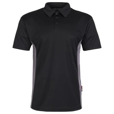 Imagen de TuffStuff Polo Elite Extra Grande negro Ligero Transpirable Secado rápido Absorbe la humedad Camisas de trabajo para hombre 170 g/m²