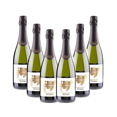 Imagen de Cava Brut Nature D.O. Pack 6 Botellas Xarel Lo, Parellada Y Chardonnay Crianza: 15 Meses Selección Vins&amp;Co Bodega Casa Ravella 750 ml