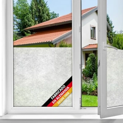 Imagen de d c fix vinilo adhesivo para cristales ventanas Papel de arroz autoadhesivo opaco translúcido privacidad decorativo mampara ducha baño lámina pegatina 45 cm x 2 m