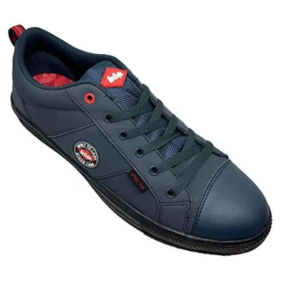 Imagen de Lee Cooper LCSHOE054 Workwear SB / SRA botas de béisbol retro, seguridad unisex con diseño moderno, zapato trabajo, Azul Marino, 46 EU