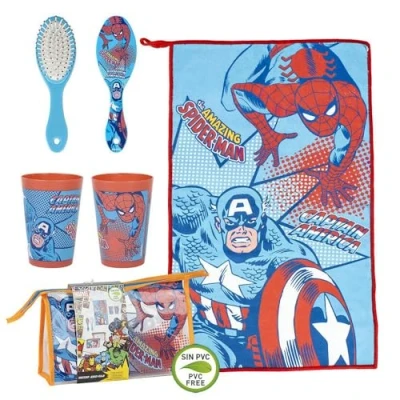 Imagen de Neceser de Viaje Los Vengadores Color Azul 23 x 15 8 cm Gran Capacidad Almacenamiento Cierre Cremallera Producto Original Diseñado en España