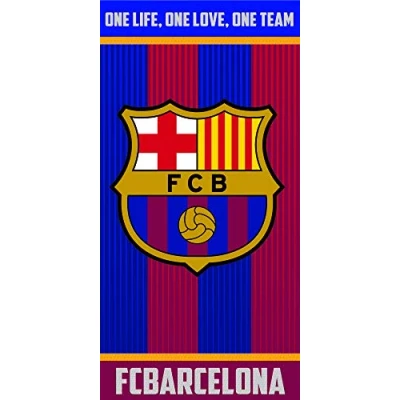 Imagen de Fc Barcelona Toalla 100% Algodón, Azulgrana 70 x 140 cm