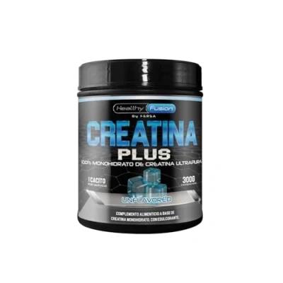 Imagen de Healthy Fusion Creatina Monohidrato en polvo 100% Pura Sin añadidos Favorece el crecimiento muscular y aumenta rendimiento físico Alta solubilidad 300 g sabor