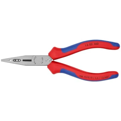 Imagen de Knipex Alicate de electricista negro atramentado, con fundas multicomponentes 160 mm 13 02