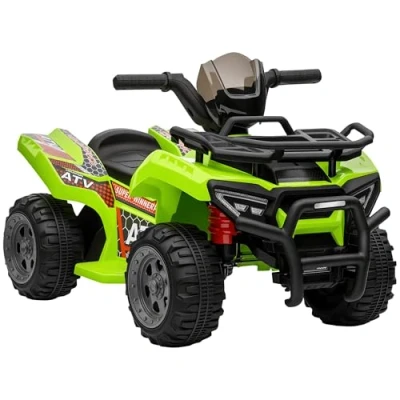 Imagen de HOMCOM Quad Eléctrico para Niños de +18 Meses Vehículo a Batería 6V Infantil con Velocidad 2 km/h y Avance 70x42x45 cm Verde