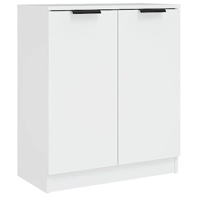 Imagen de vidaXL Aparador Armario Auxiliar Alacena Mesa Consola Entrada Pasillo Vestíbulo Recibidor Mueble de Madera Contrachapada Blanco 60x30x70 cm