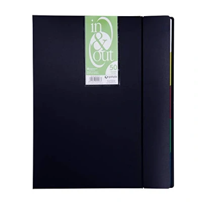 Imagen de Grafoplas 39405010－Carpeta fundas extraibles, tamaño A4, color negro, 50