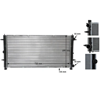 Imagen de MAHLE ORIGINAL CR 398 000S Radiador, refrigeración del motor VOLKSWAGEN: TRANSPORTER 4, 4 Bus norauto, oscaro, mister auto