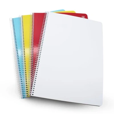 Imagen de DOJA Barcelona Cuaderno A4 Pack 4 Con Tapa Blanda 80 Hojas Lisas Libretas de Colores Aleatorios Libreta Lisa, Blancas, para Estudiantes, Dibujo, Espiral...