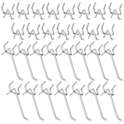 Imagen de Wenxiaw Ganchos para Panel Perforado Tablero Accesorios Herramientas Pared Perforada de Bricolaje Chapa Estante Exhibición Minorista 5cm 10cm 30pc