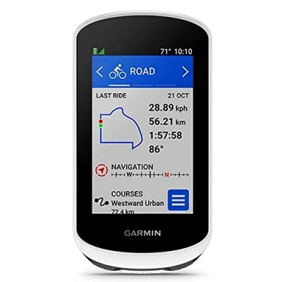 Imagen de Garmin Edge Explore 2, Ciclocomputador de 3 Pulgadas, con GPS Intuitivo, Funciones VO2, Registros personales, Unisex Adulto, Blanco, Única