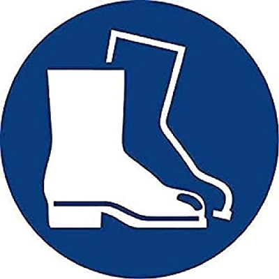 Imagen de Normaluz RD28605 Señal Adhesiva 10 Unidades Uso Obligatorio de Botas Adhesivo Vinilo 9 cm Diametro