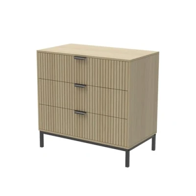 Imagen de Vicco Cómoda Lennox, Roble, 72 x 69 cm con 3 cajones