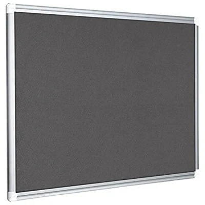 Imagen de Bi Office New Generation Tablero de anuncios fieltro, 600 x 450 mm, color gris