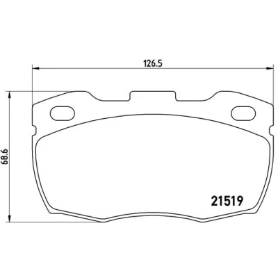 Imagen de BREMBO P 44 015 Juego de pastillas freno excl. contacto avisador desgaste sin accesorios LAND ROVER: Defender SUV, SUV Cabrio