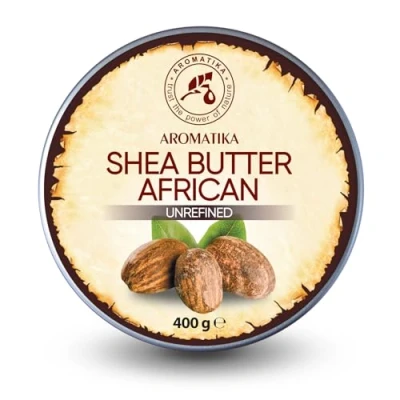 Imagen de Manteca de Karité 400g Shea Butter Africana Puro y Natural Butyrospermum Parkii Hidratante Corporal Aceite para Cabello Piel Uñas Labios Cuidado Facial
