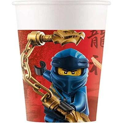 Imagen de Procos Tazas Papel Lego Ninjago, Multicolor, 8 Stück (1er Pack) (93510P)