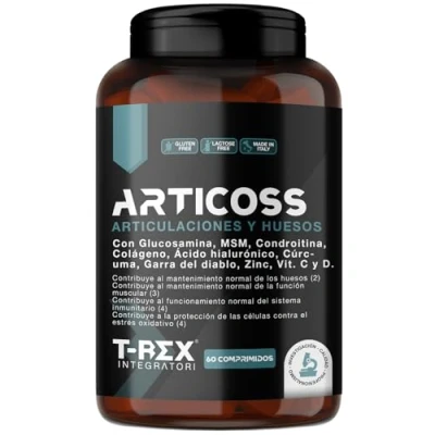 Imagen de Glucosamina, Condroitina, MSM, Colágeno, Ácido Hialurónico, Garra del Diablo, Vitamina C y D3 ARTICOSS Suplemento para Articulaciones, Huesos Cartílago Antiinflamatorio Natural 60 Cápsulas