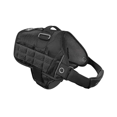 Imagen de Kurgo RSG Townie Arnés de Seguridad para Perros, Adiestramiento Perros Guía, Reflectante, Compatible con MOLLE Negro, XL