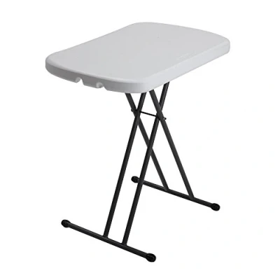 Imagen de LIFETIME 92101 Mesa auxiliar plegable ajustable en altura 66x46x61 71 cm