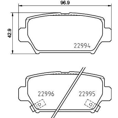 Imagen de HELLA 8DB 355 039 401 Juego de pastillas freno con avisador acústico desgaste MITSUBISHI: Eclipse Cross