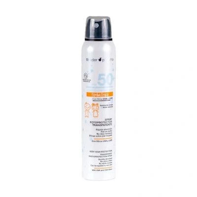 Imagen de Thader Th Pharma Spray Fotoprotector Transparente Pediátrico resistente al agua y a las fricciones, F.P.S 50+, 250 ml