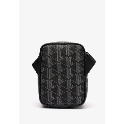Imagen de Lacoste THE Blend Unisex Bandolera, Talla: One Size, Monogram noir gris
