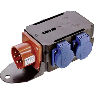 Imagen de As schwabe 60524 Adaptador de enchufe mixo saar europa central y oriental, 16a, 3 tomas contacto protección 230 v