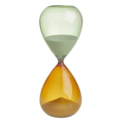 Imagen de TFA Dostmann Reloj de Arena analógico, 18.6010.02.41, Tiempo Funcionamiento Aprox. 30 Minutos, Mesa, Cristal, para decoración, Naranja Verde, Arena, 90 x 230 mm
